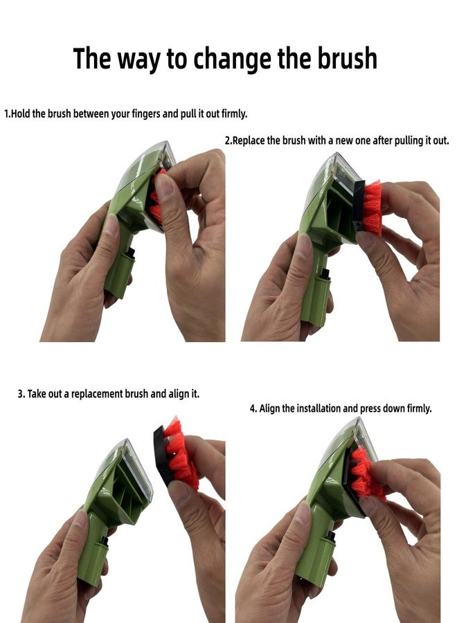 QINAN قطع غيار أدوات متعددة الأغراض من ليتل جرين 1400B متوافقة مع بيسيل 1400B 1425 1400 3194 3353 2458 3588F 1986 1844 2290A 1400W 1425W ملحقات فرشاة تنظيف البقع الصعبة (أخضر 1+1) - Image 4